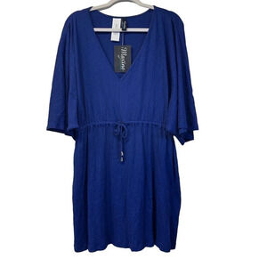 Maxine of Hollywood Womens M Navy Swimsuit/Cover-up NEW